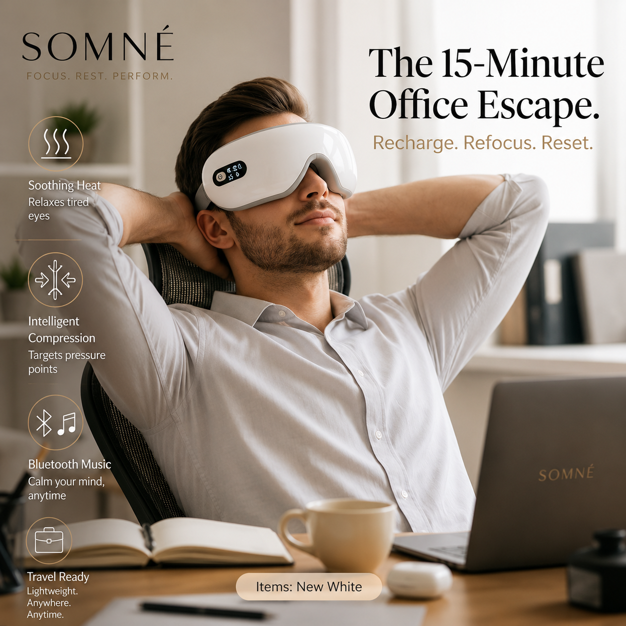 SOMNÉ™ Smart Heated Eye Massager